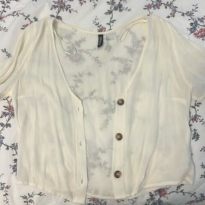 H&M White Button Down Small